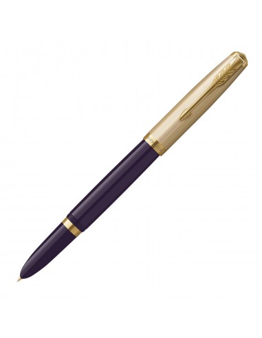 Parker 51 Deluxe Plum GT 18k Solid Gold Nib Fountain Pen Venez découvrir notre 