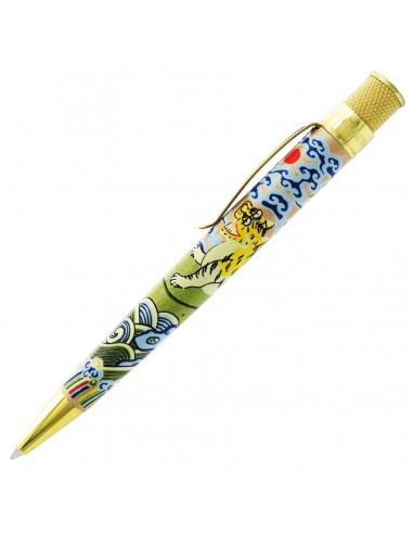 Retro 51 The Metropolitan Museum - Chinese Tiger Rank Badge Rollerball de pas cher