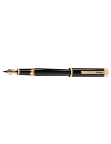 Montegrappa | Quattro Collection Fountain Pen (14kt) Black & Gold 50-70% off 