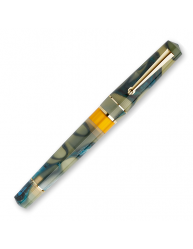 Delta Duna Yellow Fountain Pen 14k Nib hantent personnes