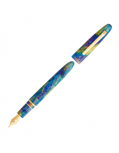 Esterbrook Estie Peacock ESPP20  Regular Size Gold Trim Fountain Pen brillant des détails fins