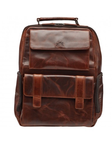 Mancini Buffalo Collection Leather Backpack brillant des détails fins