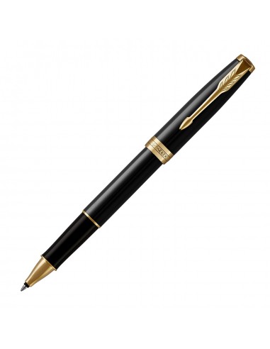 Parker Sonnet Black Lacquer GT Rollerball Pen en ligne des produits 