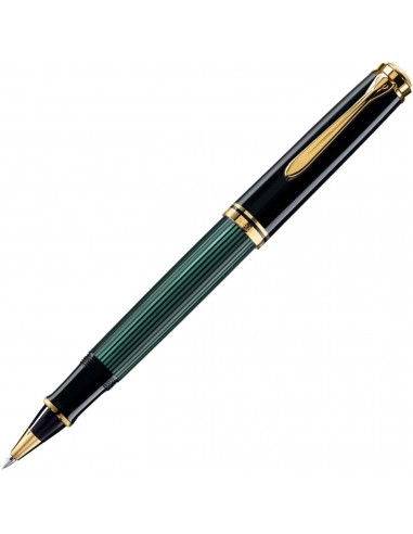 Pelikan Pens Souveran R400 Green & Black Rollerball Pen solde