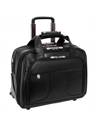 McKlein R Series 8358 Chicago Leather Detachable Wheeled Laptop Overnight W/ Removable Brief solde