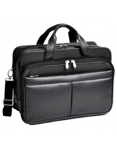 McKlein R Series 8398 Walton Leather Expandable Double Compartment Laptop Case destockage