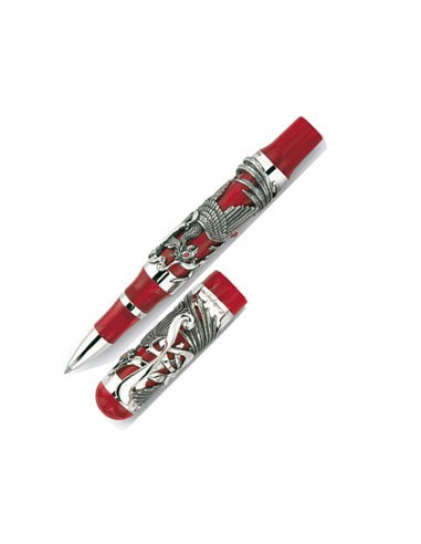 Montegrappa Eternal Bird Silver Rollerball Pen Véritable concentré