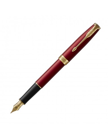 Parker Sonnet Red Lacquer GT Fountain Pen with Steel Nib pas cher chine