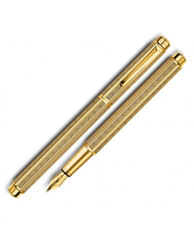 Caran d'Ache Ecridor Chevron Gold Fountain Pen de pas cher