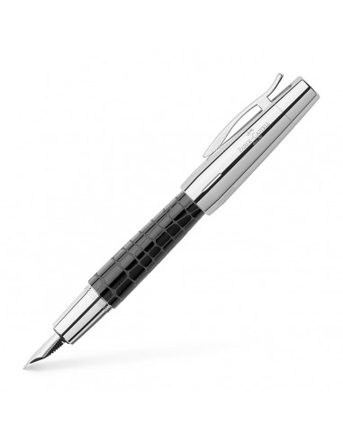 Faber-Castell e-motion Fountain Pen Precious Resin Croco Black Par le système avancé 