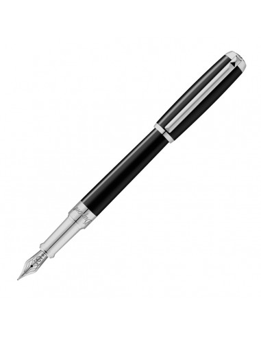 S. T. Dupont Line D Fountain Pen Black Lacquer with Palladium Medium commande en ligne