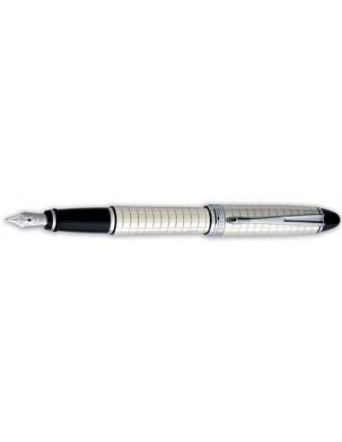 Aurora Sterling Silver Quadra Pattern Fountain Pen des créatures d'habitude