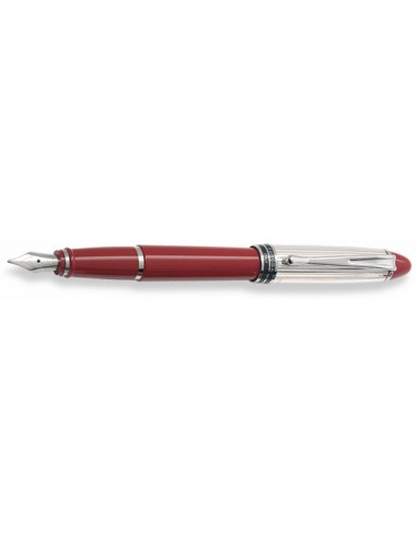 Aurora Sterling Silver Cap and Red Barrel Fountain Pen votre