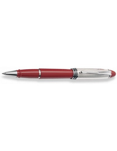 Aurora Sterling Silver Cap and Red Barrel Rollerball Véritable concentré