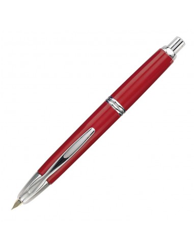 Pilot Vanishing Point Retractable Fountain Pen Red with Rhodium Accents pas cher chine