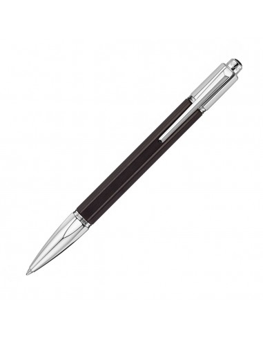 Caran d'Ache Varius Ebony Wood Silver-Plated and Rhodium-Coated Ballpoint Pen Par le système avancé 