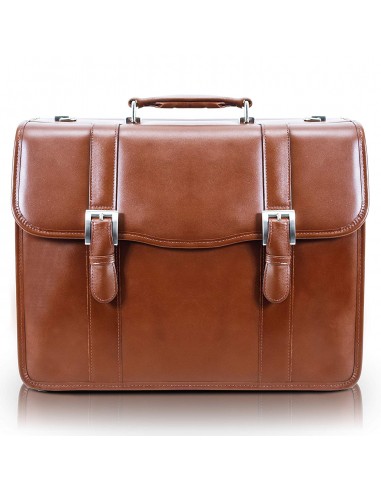 McKlein USA Flournoy 15" Leather Double Compartment Laptop Briefcase l'évolution des habitudes 