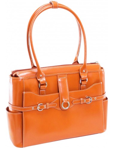 McKlein, W Series, Willow Springs, Top Grain Cowhide Leather, 15" Leather Ladies' Laptop Briefcase, Orange (96560) destockage