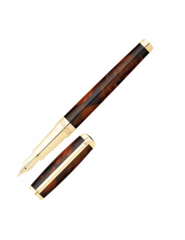 St Dupont Atelier Line D Medium Fountain Pen Limited Edition Brown Lacquer de technologie