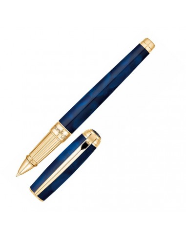 S. T. Dupont Line D Atelier Rollerball Pen Large Blue le des métaux précieux