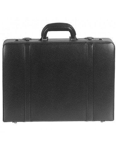 Mancini Leather Expandable Attache Case Black Voir les baskets