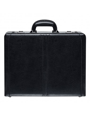 Mancini Leather Mancini Leather Expandable Attache Case, 17.75" x 4.5" x 14", Black soldes