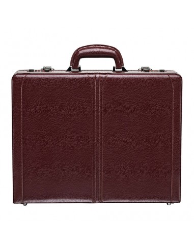 Mancini Leather Expandable Attache Case Burgundy Pour