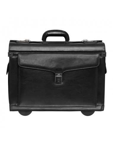 Mancini Leather Vanizia Deluxe Wheeled Catalog Case - Black en ligne