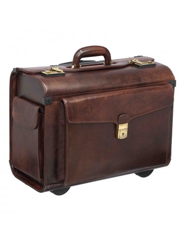 Mancini Leather Vanizia Deluxe Wheeled Catalog Case - Brown online