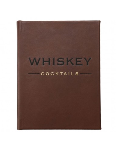 Graphic Image Whiskey Cocktails Brown Genuine Leather rembourrage situé sous