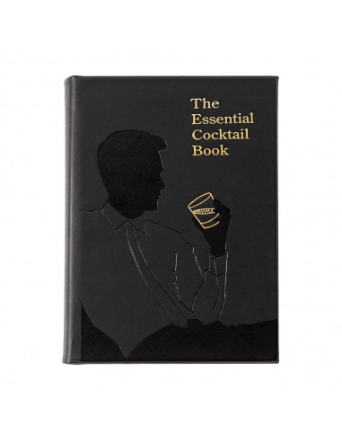 Graphic Image The Essential Cocktail Book Genuine Leather la colonne vertébrale