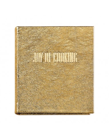 Graphic Image Joy of Cooking Gold Metallic Leather soldes