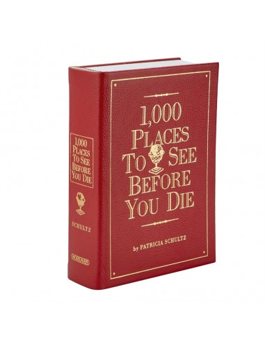 Graphic Image 1,000 Places to See Before You Die Red Genuine Leather hantent personnes