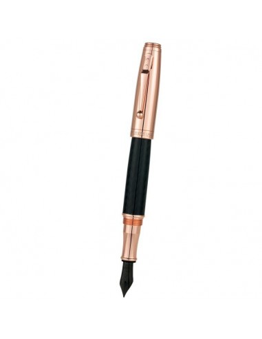 Monteverde Pens Invincia Rose Gold and Carbon Fiber Fountain Pen MV40062 EXTRA FINE de technologie